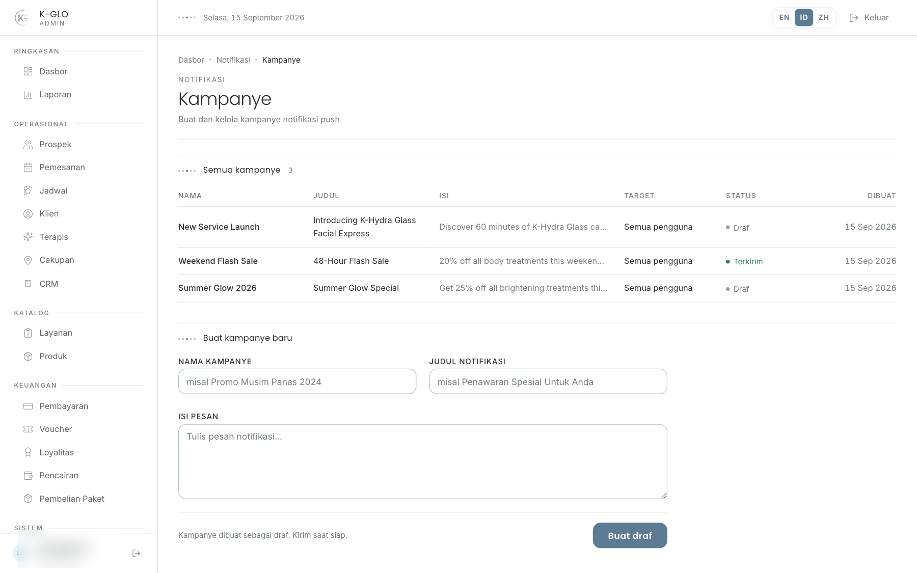 Campaign draft composer